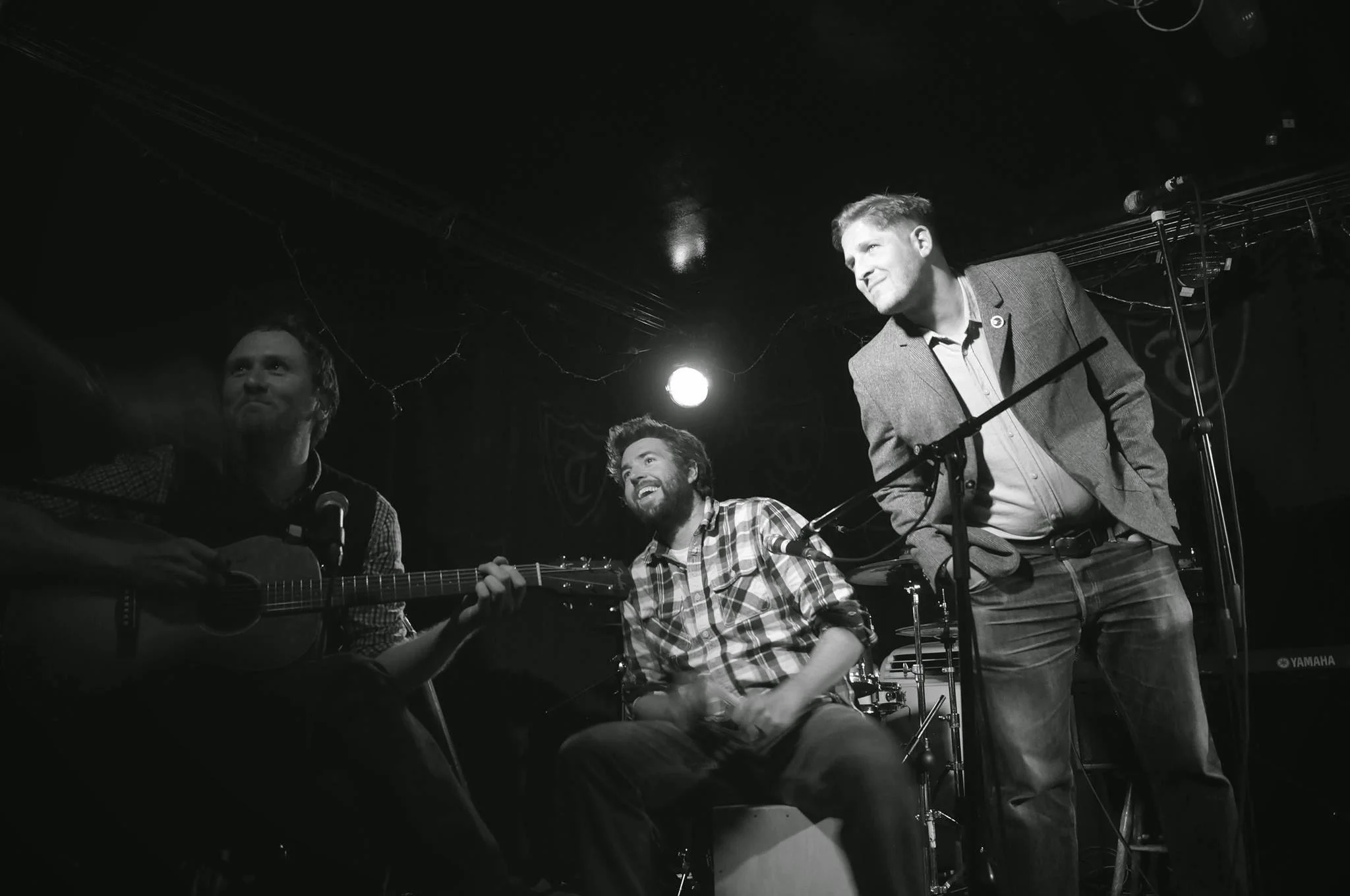Grizzly Folk live at the Troubadour, Earl's Court, November 2014. Left to right: Jon Wilks, Jon Nice and Richard Lines. Photo: Miriam Nice.