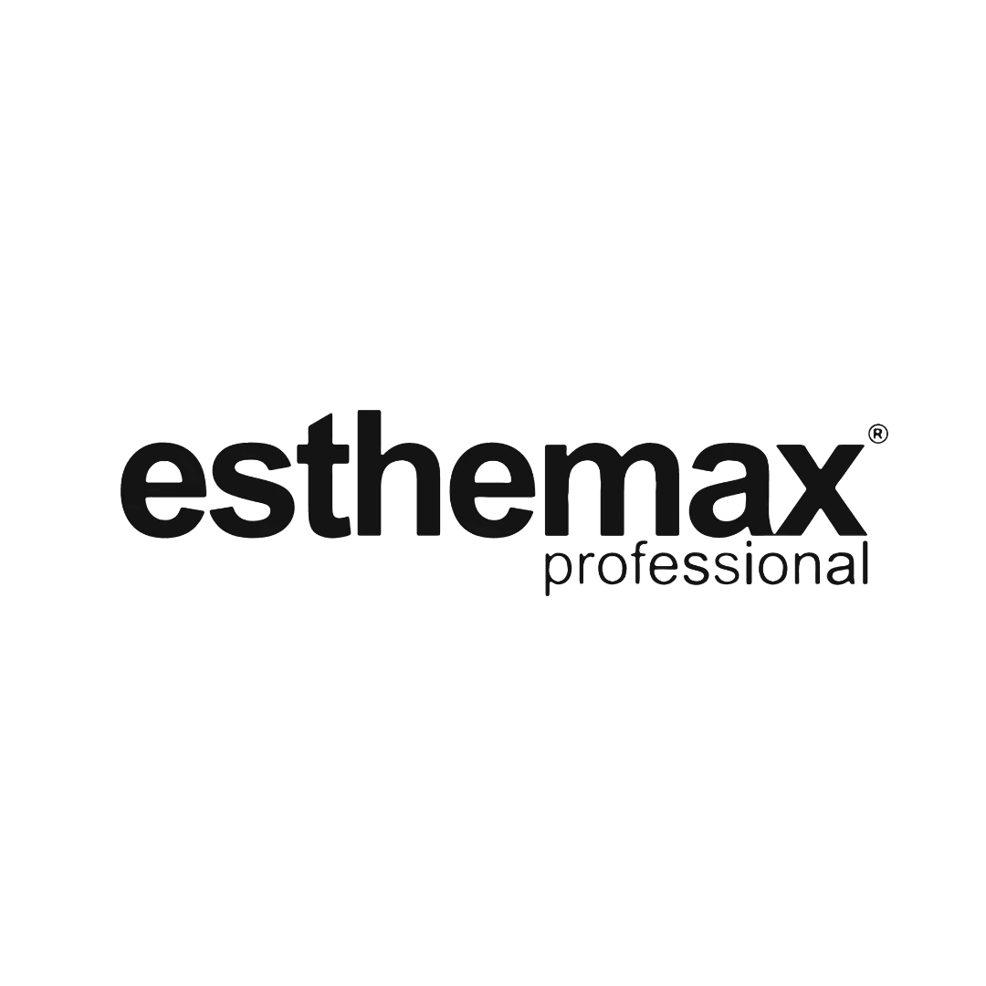 Logo de la marque esthemax profession avec le texte en noir.
