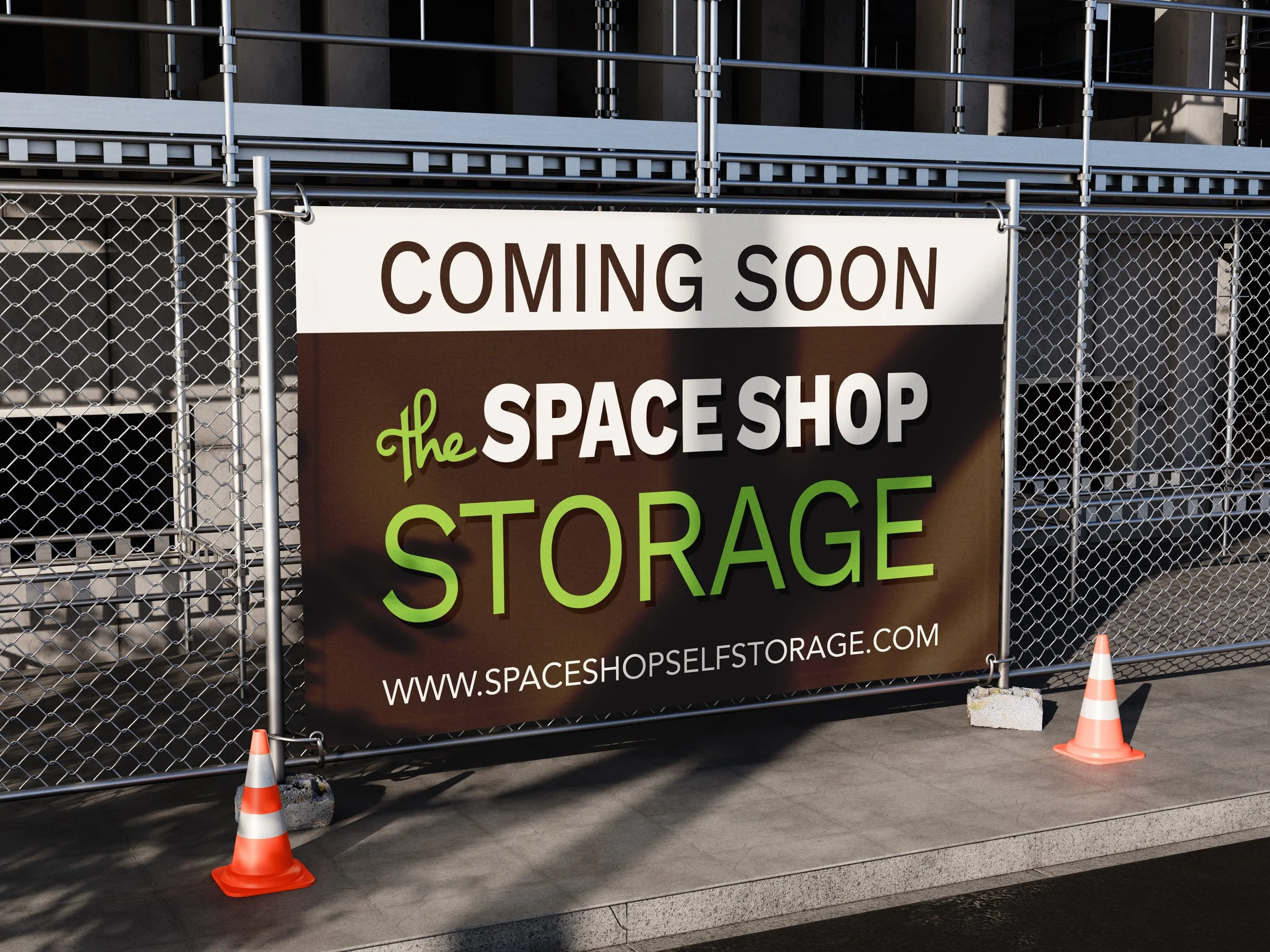 Space Shop Construction Banner