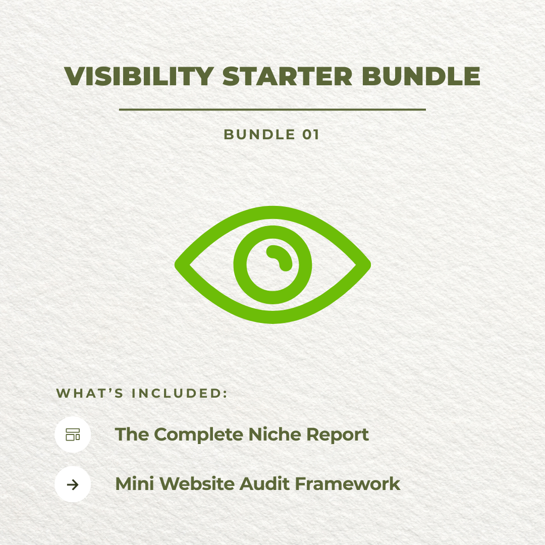 VISIBILITY STARTER BUNDLE -- Niche Positioning Report + Mini Website Audit