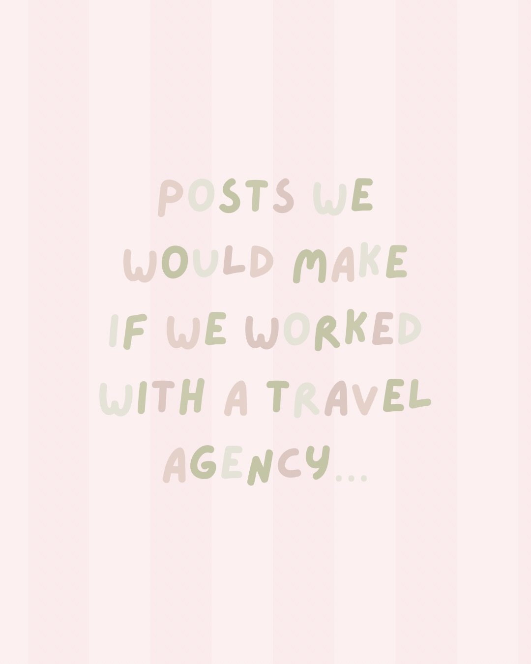If you&rsquo;re a travel agent, you could just copy our ideas&hellip; OR you could work with us and make all of our dreams come true!!! ✈️🤭

#travelagency #travelagentlife #travelmarketing #socialmediamarketing #travelcontent