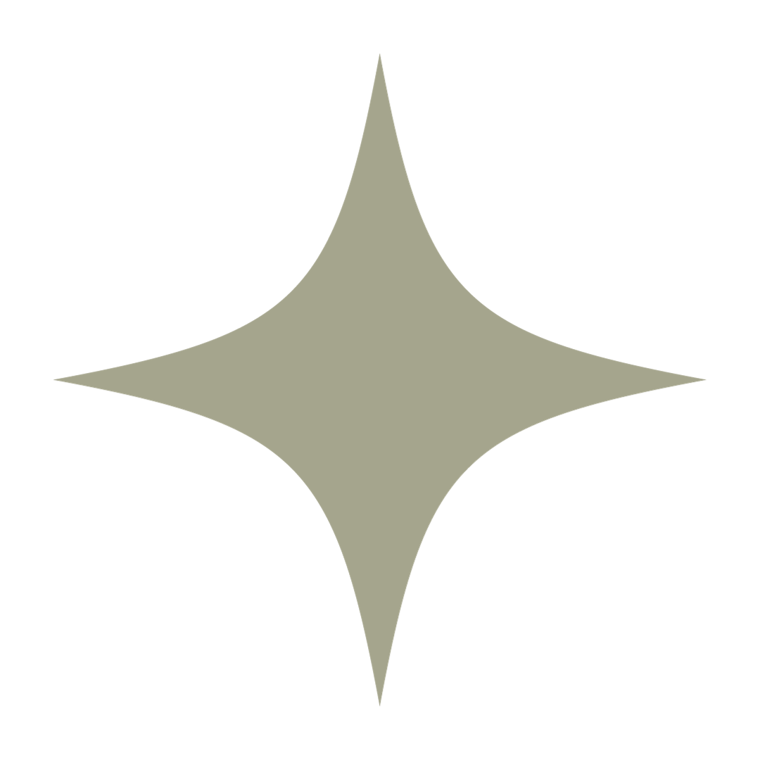 A stylized four-point star or diamond shape with a metallic appearance.