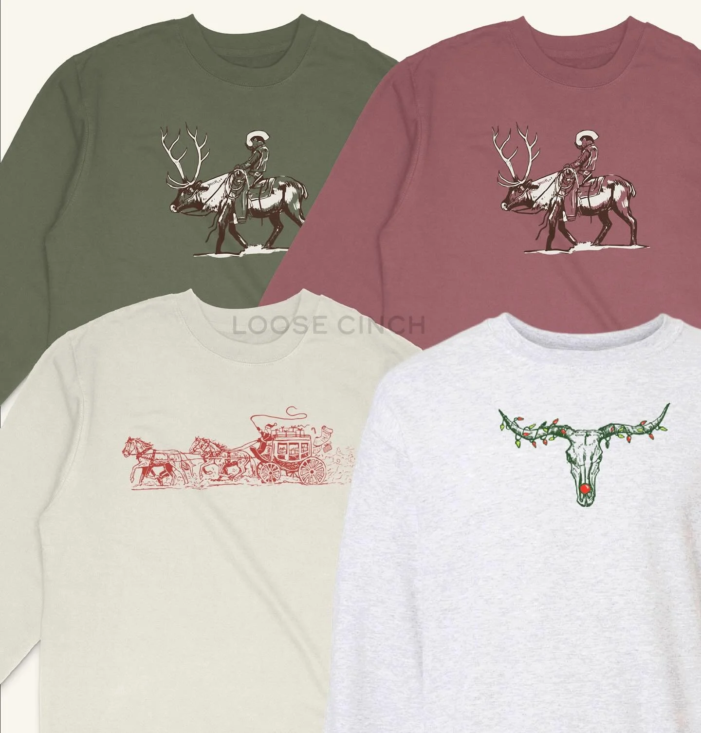 Christmas Collection reveal!! 🎄 Three new designs on crewnecks (both adult &amp; kids sizes), tote bags, and kitchen tea towels. 

Each item will be screen printed by hand and made to order. PRE-ORDER ONLY. Orders will open November 18. However ‼️Em