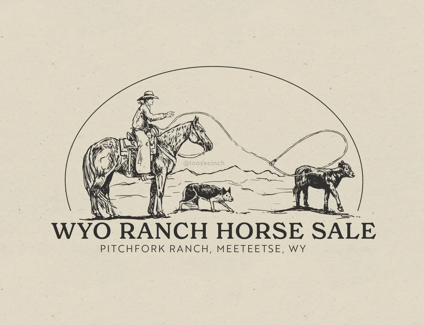 Count how many times I changed the horse&rsquo;s head (impossible). Loved working on this custom design for @wyoranchhorsesale ! 
.
.
. #horses #westernart #equineart #logodesign