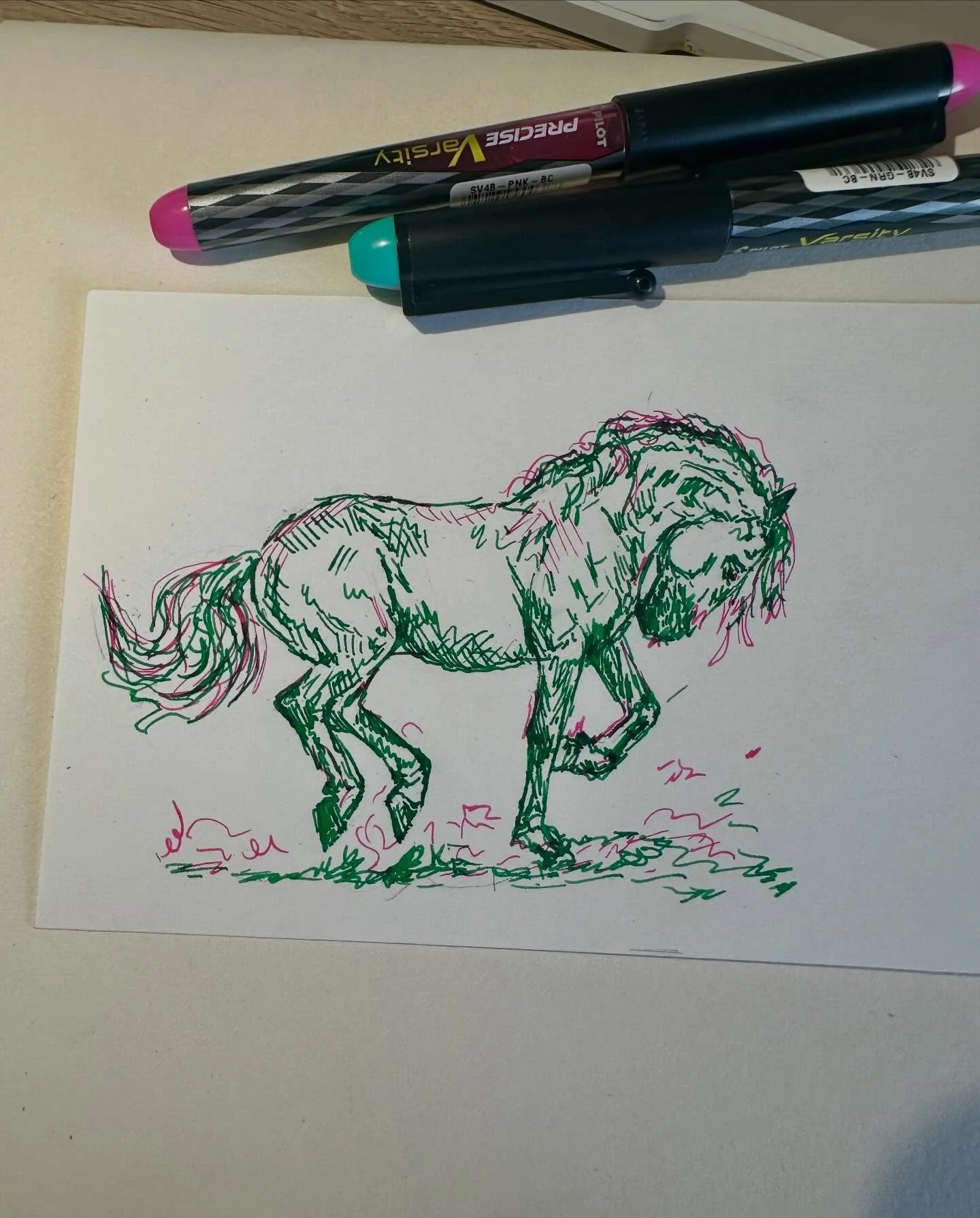 It&rsquo;s nearly 80&deg; out today so some spring colored sketches felt necessary. This drawing will be available in my next drop of mini originals (date TBD). This winter didn&rsquo;t really feel like winter but I&rsquo;m happy for some green grass
