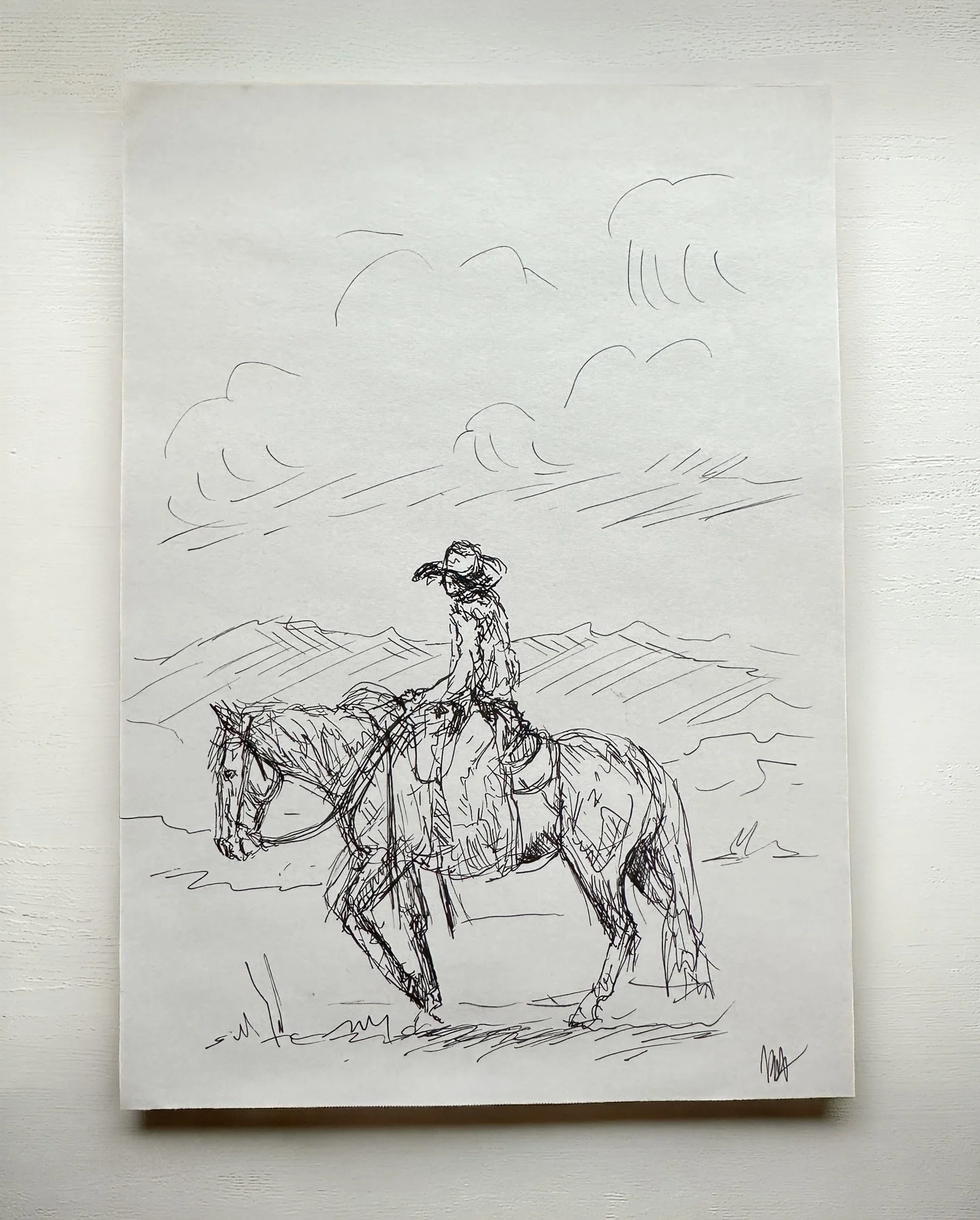 Plains Rider- Original Sketch