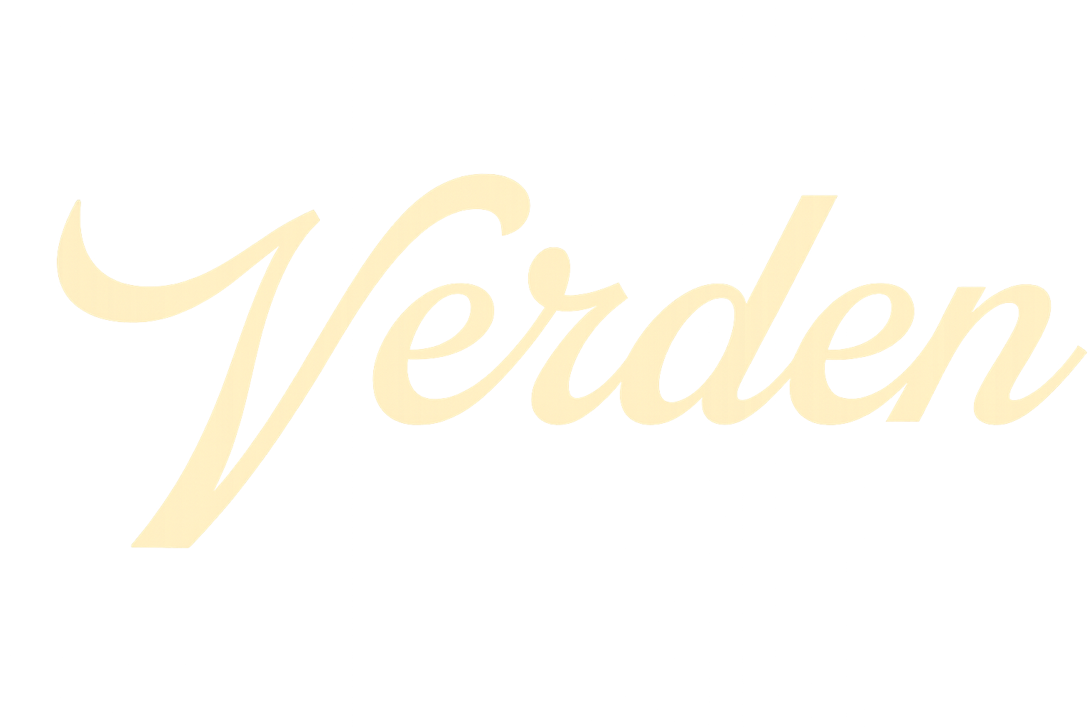 Verden Green Coffee cursive brand logo.