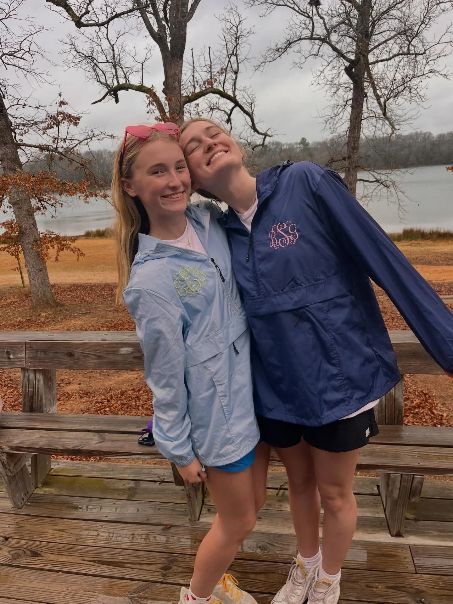 Cutie monogrammed rain jackets for my bbys!!!💚💚💚