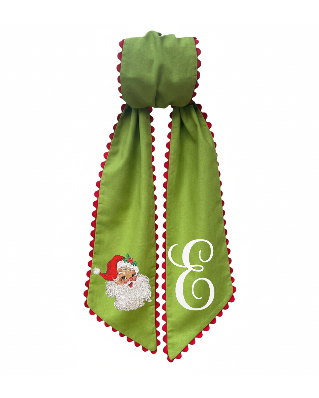 Green Wreath Sash with Santa