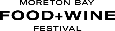 Text reading 'Moreton Bay Food + Wine Festival'
