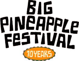 Logo for the Big Pineapple Festival celebrating 10 years.