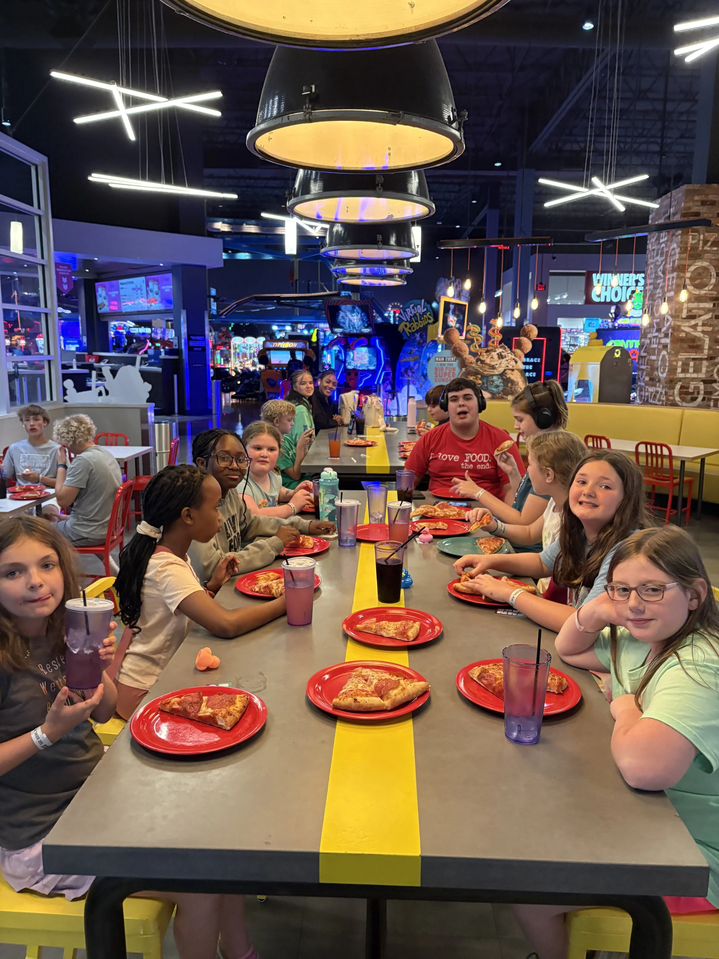 Redeemer Lutheran Church Kansas City youth ministry event at Main Event, showcasing faith-based community programs for teens.