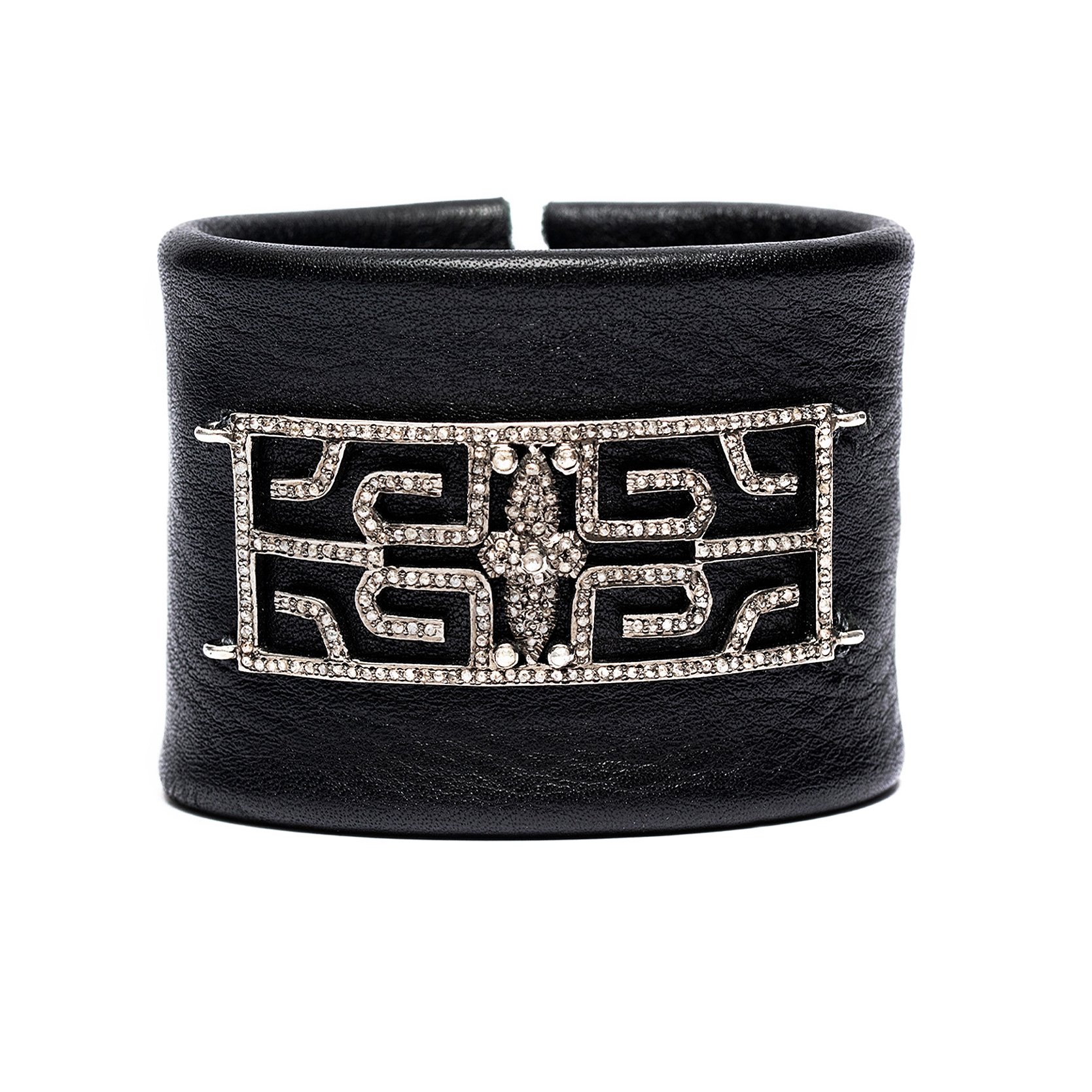 black-leather-asian-inspired-pave-diamond-cuff.jpg