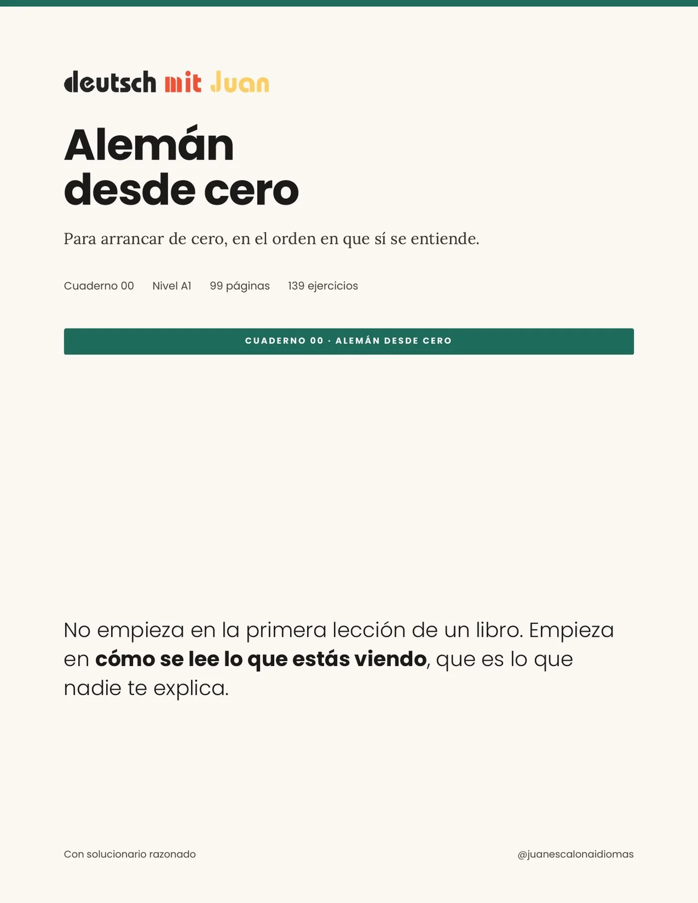 Alemán desde cero · Parte 1, con soluciones