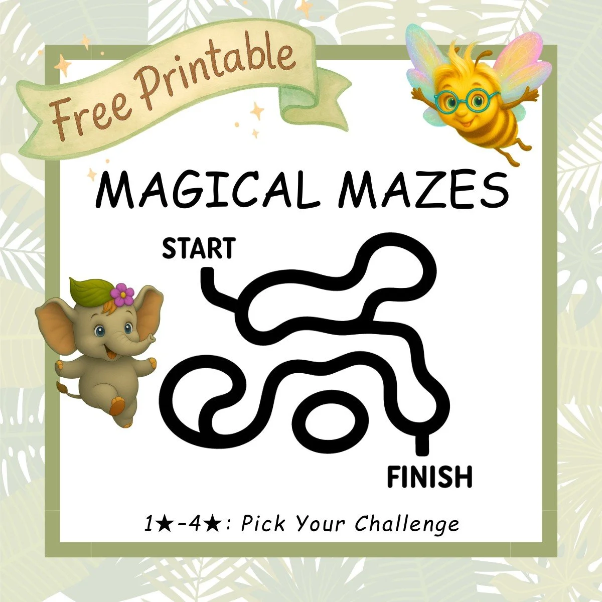 Magical Mazes — easy to hard, 1–4★