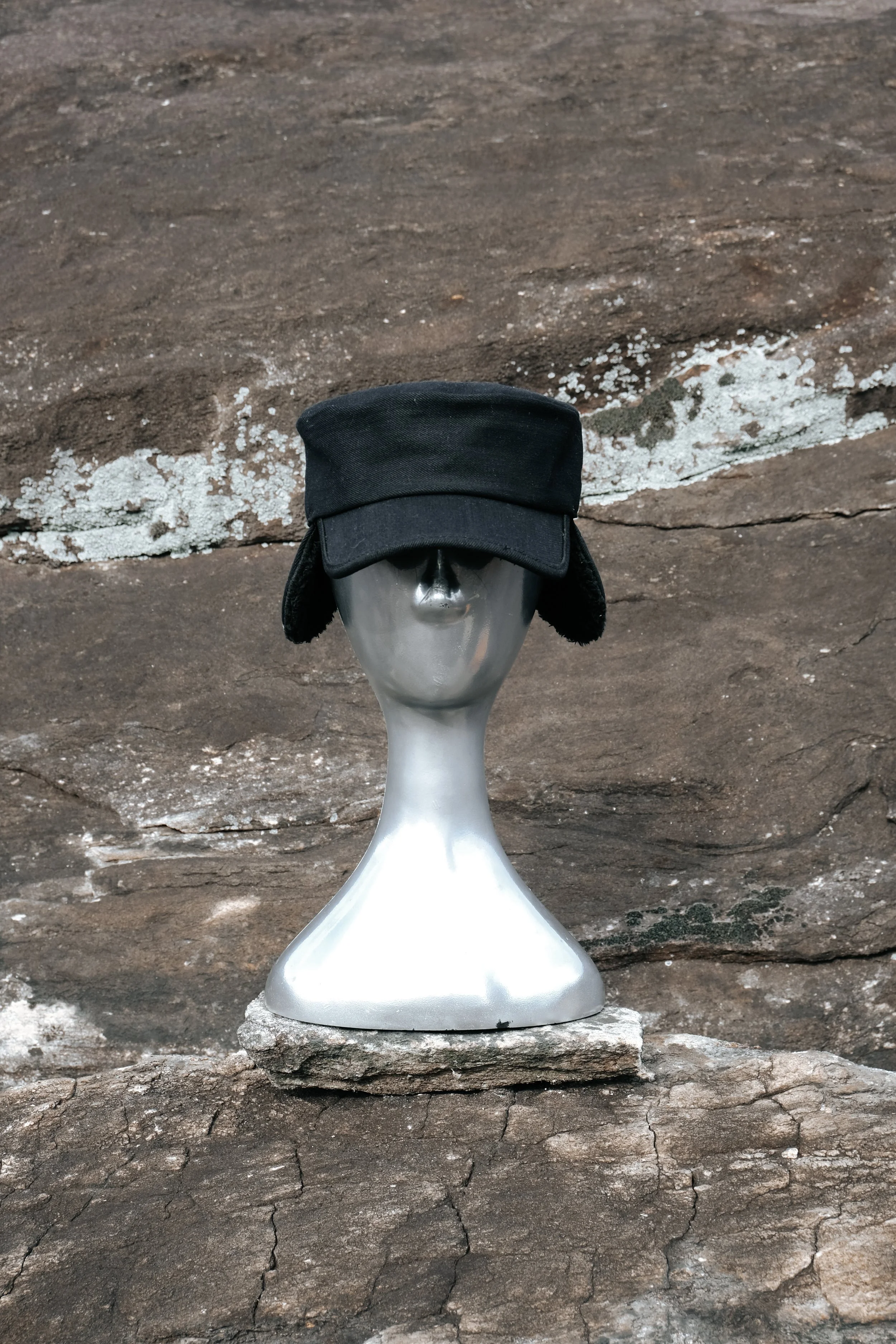 Black Selvedge Pillbox Trapper