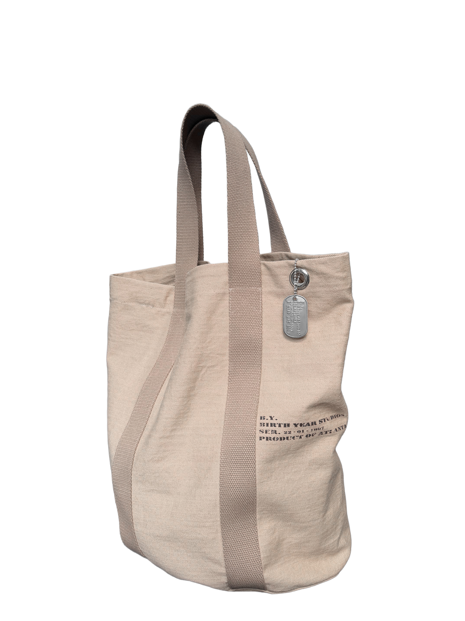KHAKI CARRY-ALL CINCH TOTE BAG