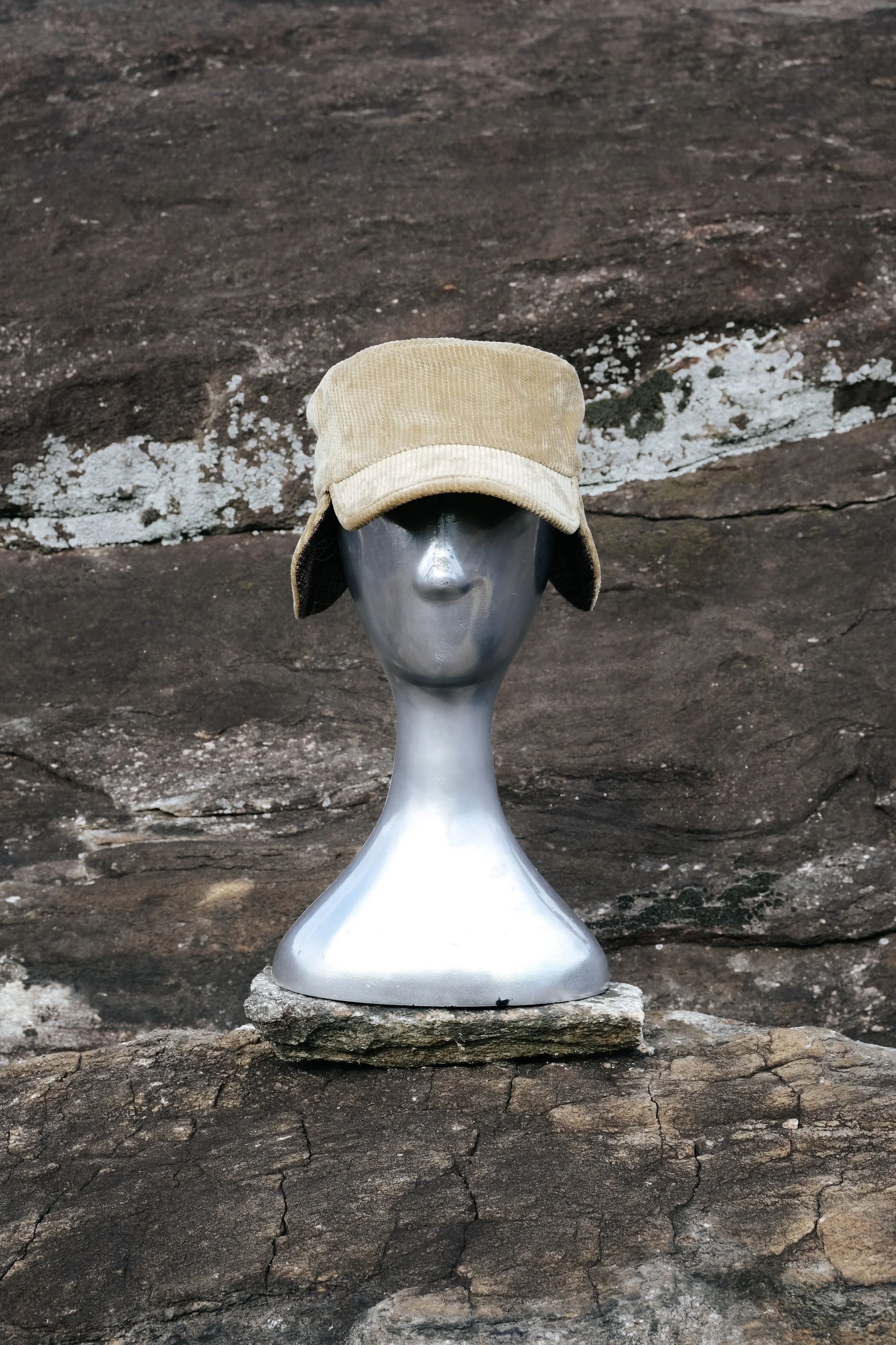 Washed Corduroy Pillbox Trapper