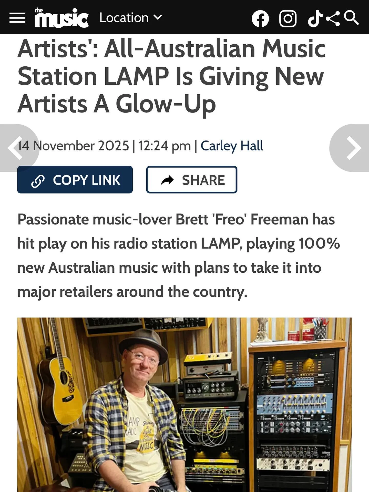 We&rsquo;re out to even the playing field for Australian Music artists, and we need all the help we can get to fight the tide of international content, and sea of classic hits to do that. 
Thanks to @themusiccomau for helping us get the word out on L