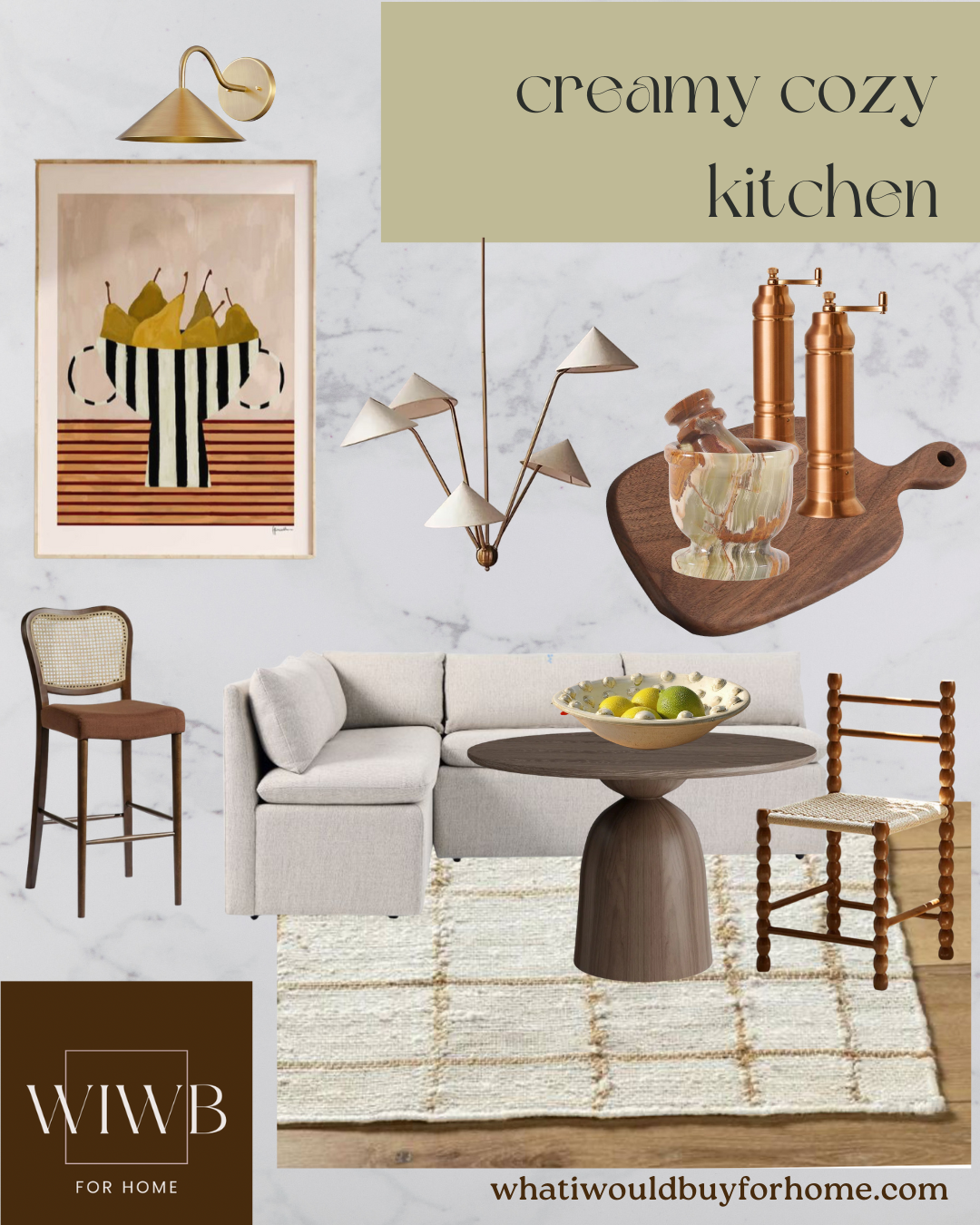 Moodboard: Creamy Cozy Kitchen