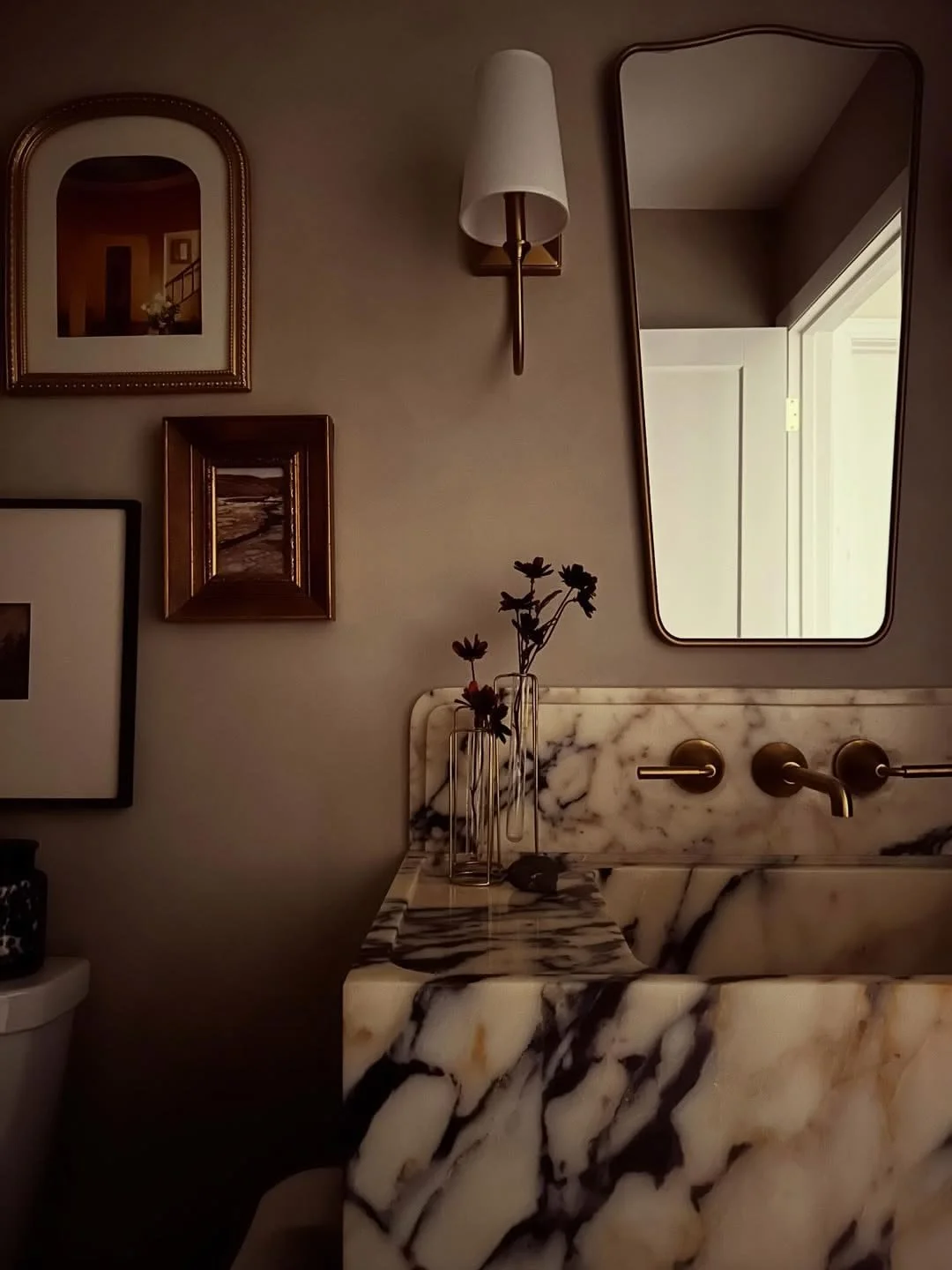 Moody Modern Marble Bathroom