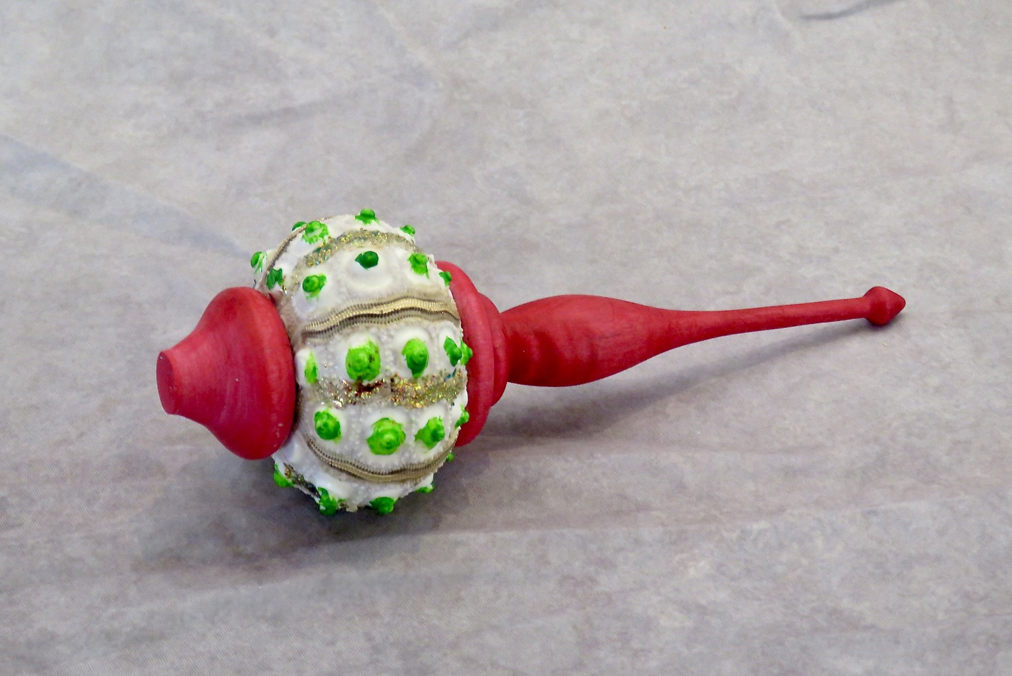 Rex Funk sputnik sea urchin ornament dyed maple.JPG