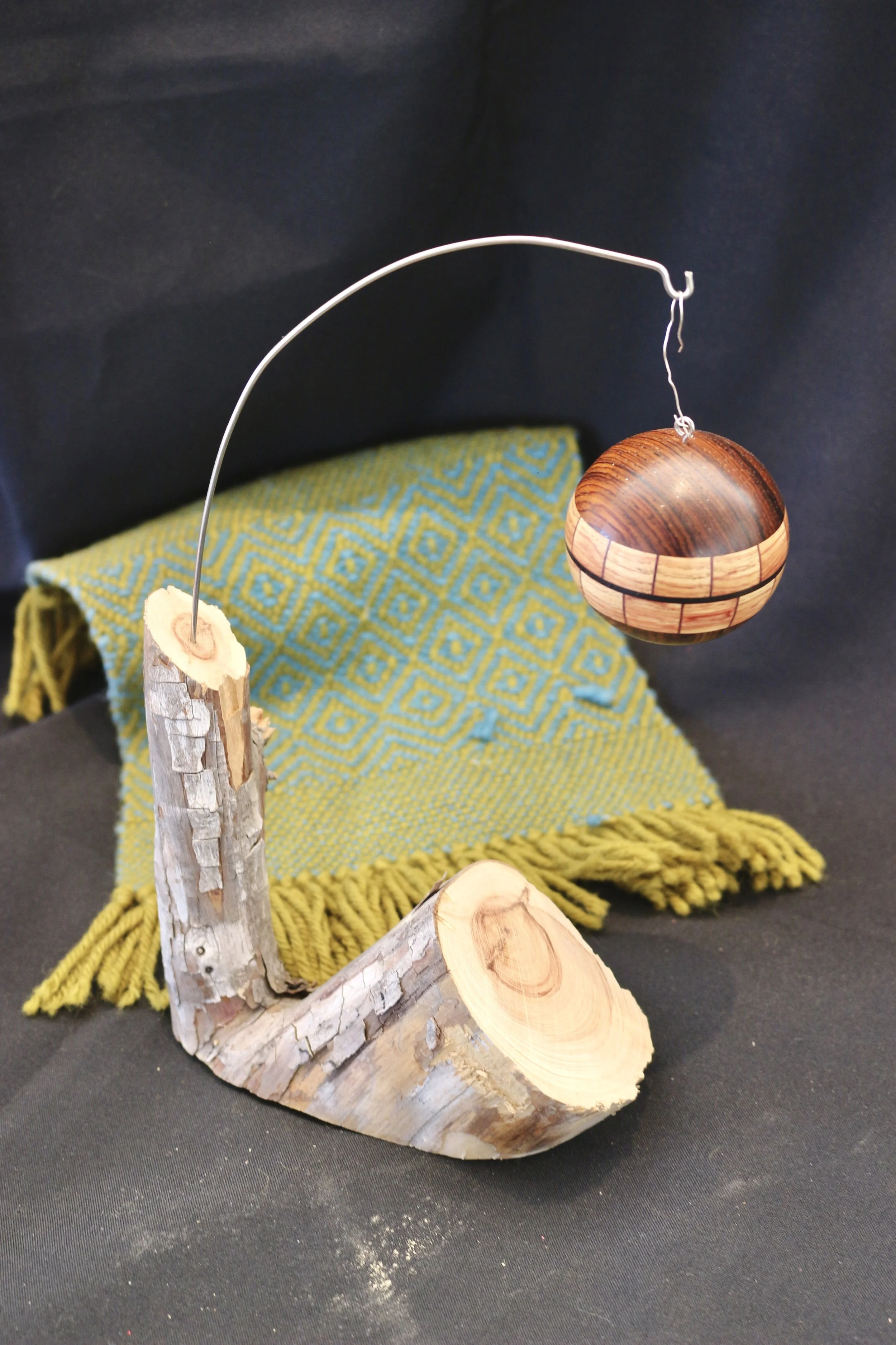 Greg Fryeweaver-Ornament-Cocobolo ebony tulip