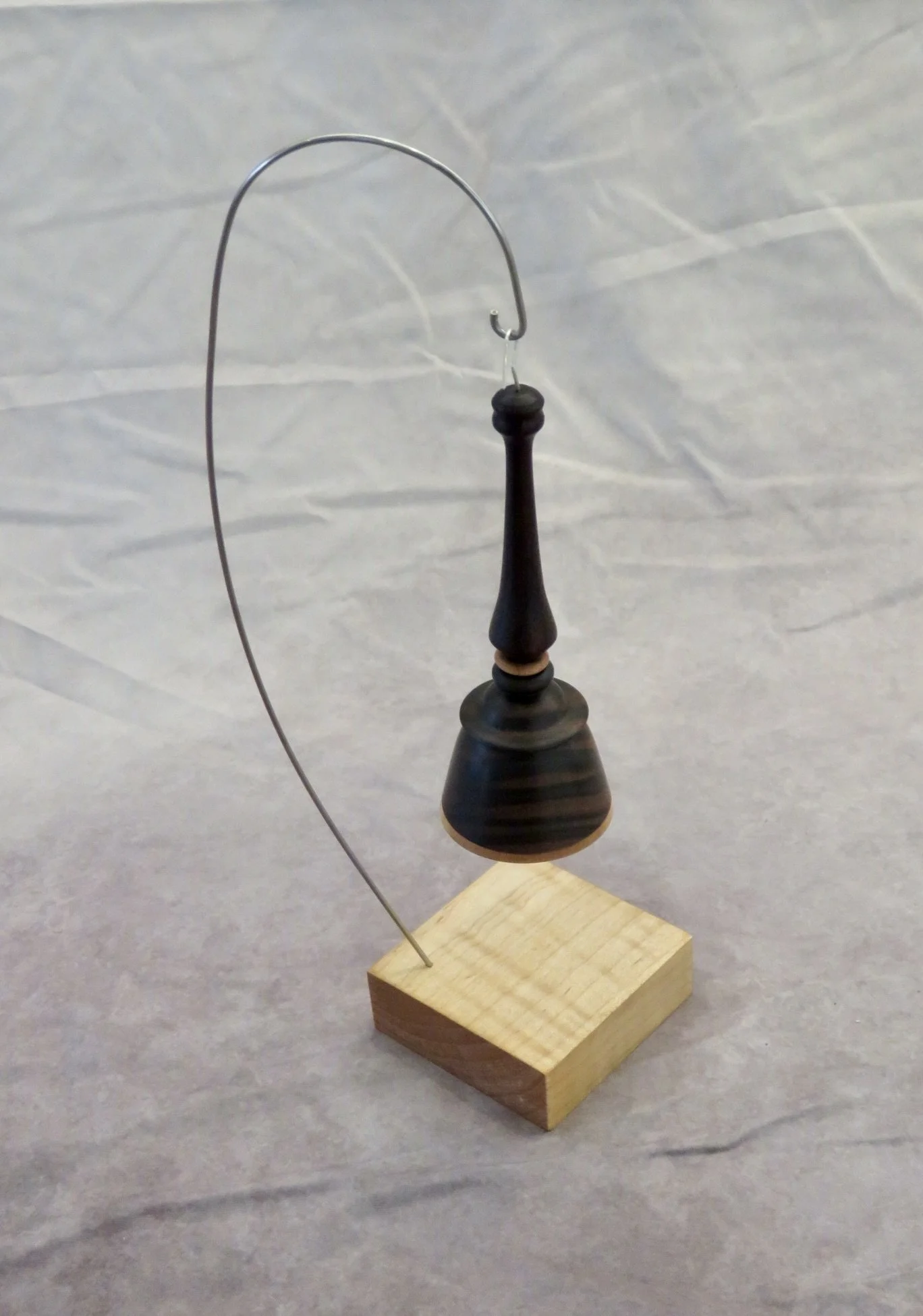 Greg Fryeweaver bell ornament East Indian rosewood ebony maple pernambuco.JPG