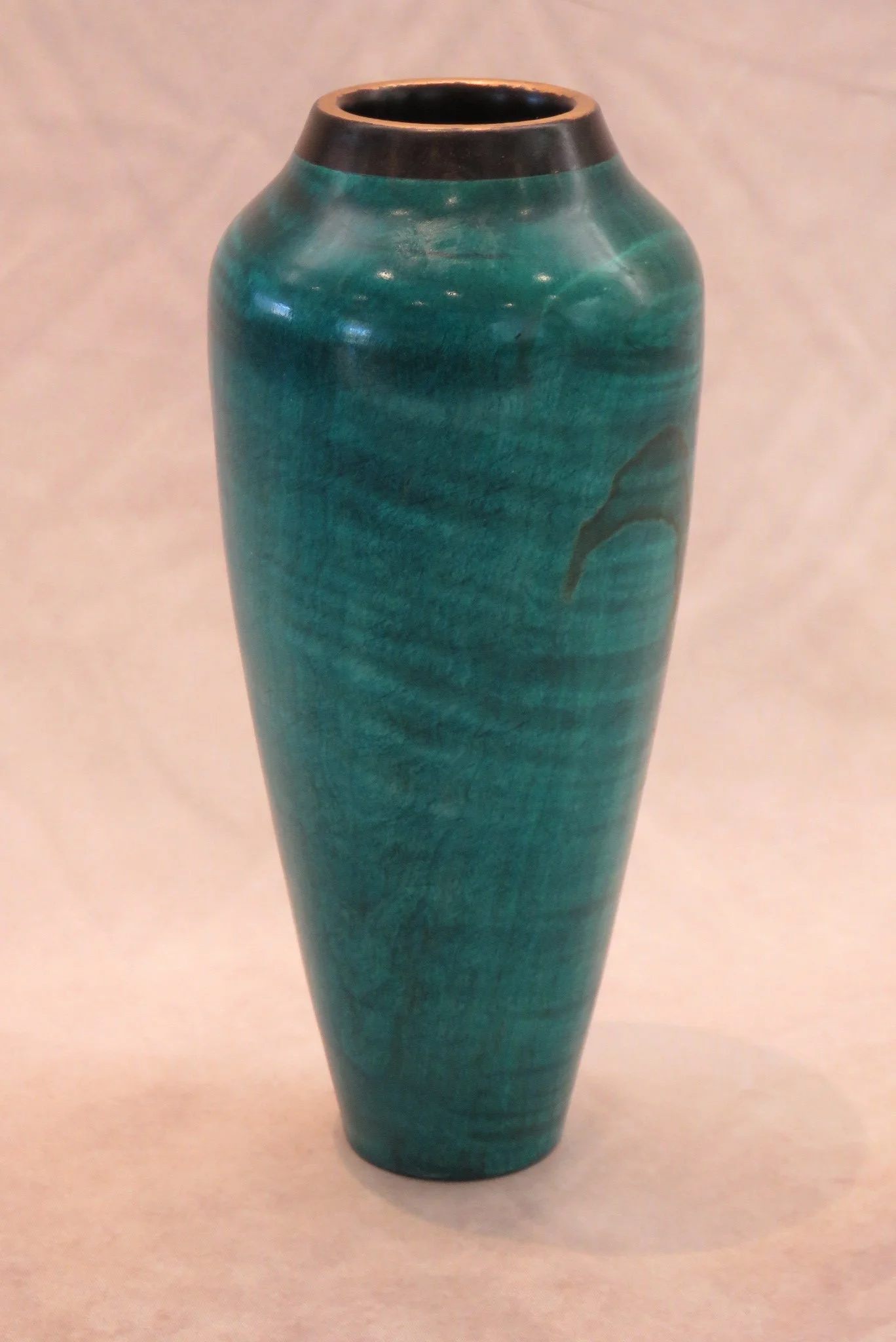 Rex Funk
Vase-Dyed Curly Spalted Maple, African Blackwood