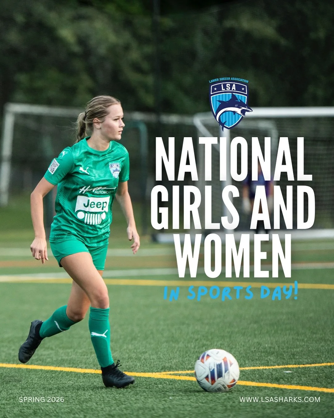 Happy National Girls &amp; Women in Sports Day! ⚽️🤍

A little appreciation post for all our Lady Sharks who give it their all to the beautiful game of soccer. May you always remember how strong, capable, &amp; powerful you are&hellip; on &amp; off t
