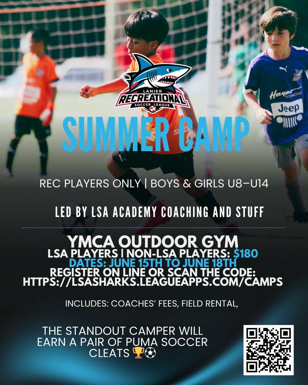 ☀️⚽ LSA Summer Recreational Camp is here!

Looking for a fun and active way to keep your player engaged this summer? Our LSA Rec Camp is designed just for recreational players ages U8&ndash;U14&mdash;combining skill development, confidence-building, 