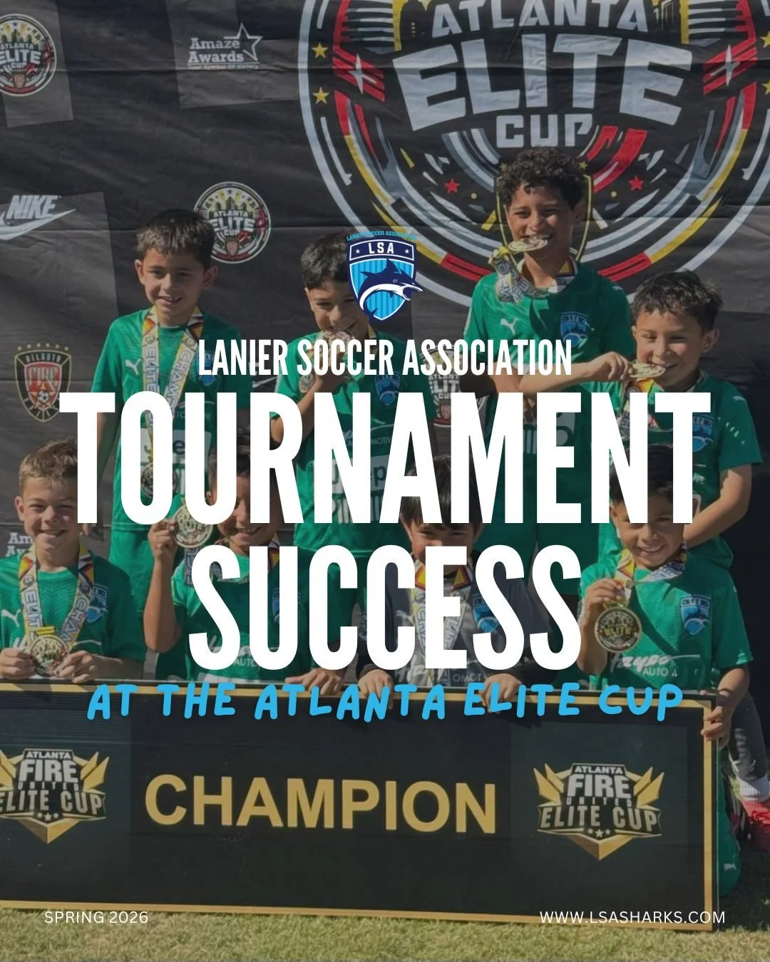 Look at our sharks showing off at the Atlanta Elite Cup this weekend! 🔥

Every player did such an amazing job out there &amp; we&rsquo;re so incredibly grateful for our coaches, parents &amp; supporters. 

#atlantaelitecup #tournamentsuccess #soccer