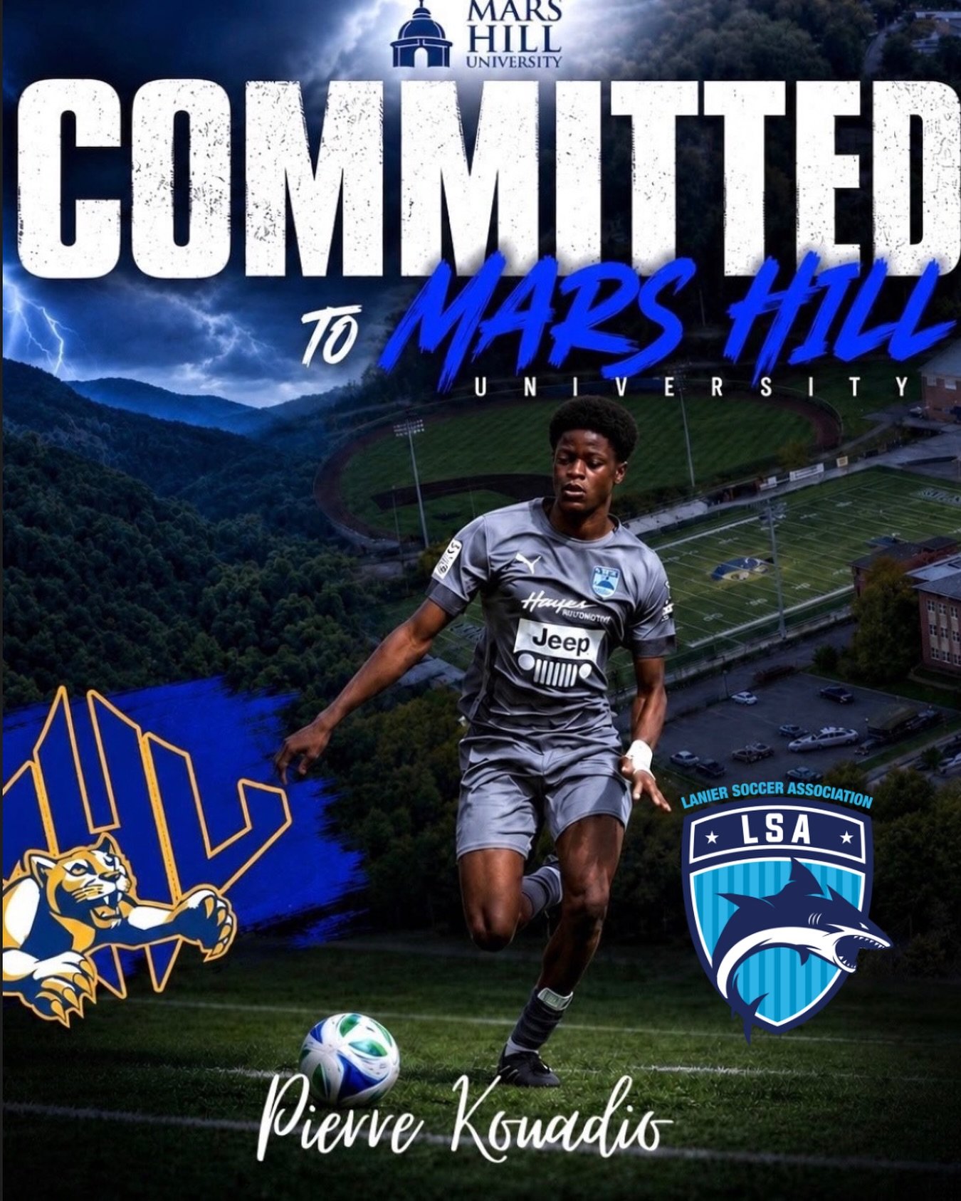 From LSA to the next level 🔥⚽️

Congratulations to Pierre Kouadio on his commitment to Mars Hill University! Your hard work, dedication, &amp; passion for the game continue to open new doors, and we couldn&rsquo;t be more proud of you.

Wishing you 