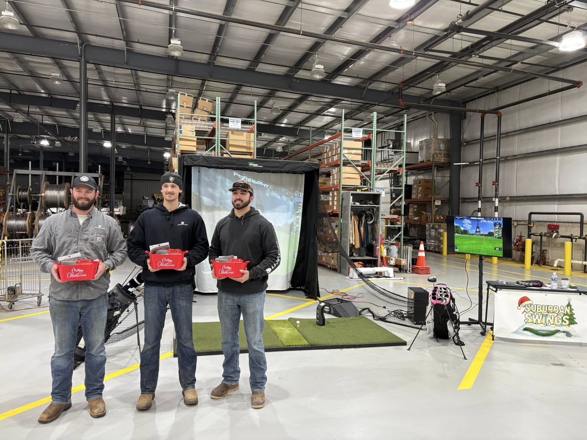 Christmas Party Mobile Golf Simulator Event
