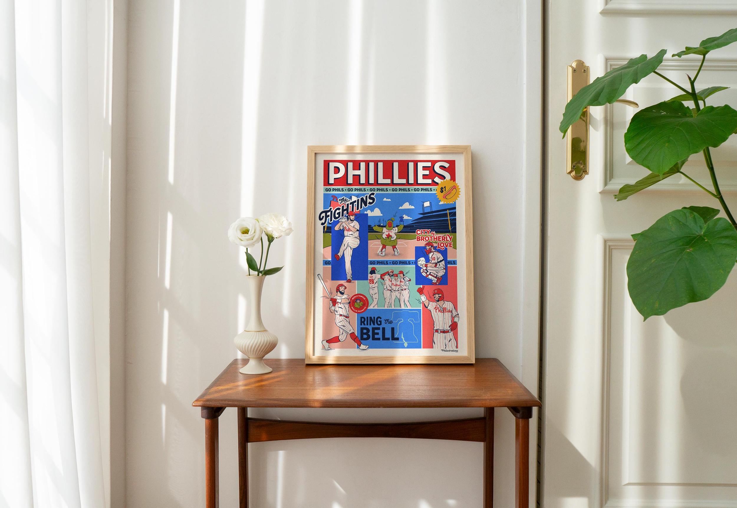 Phillies Comic Panel Print