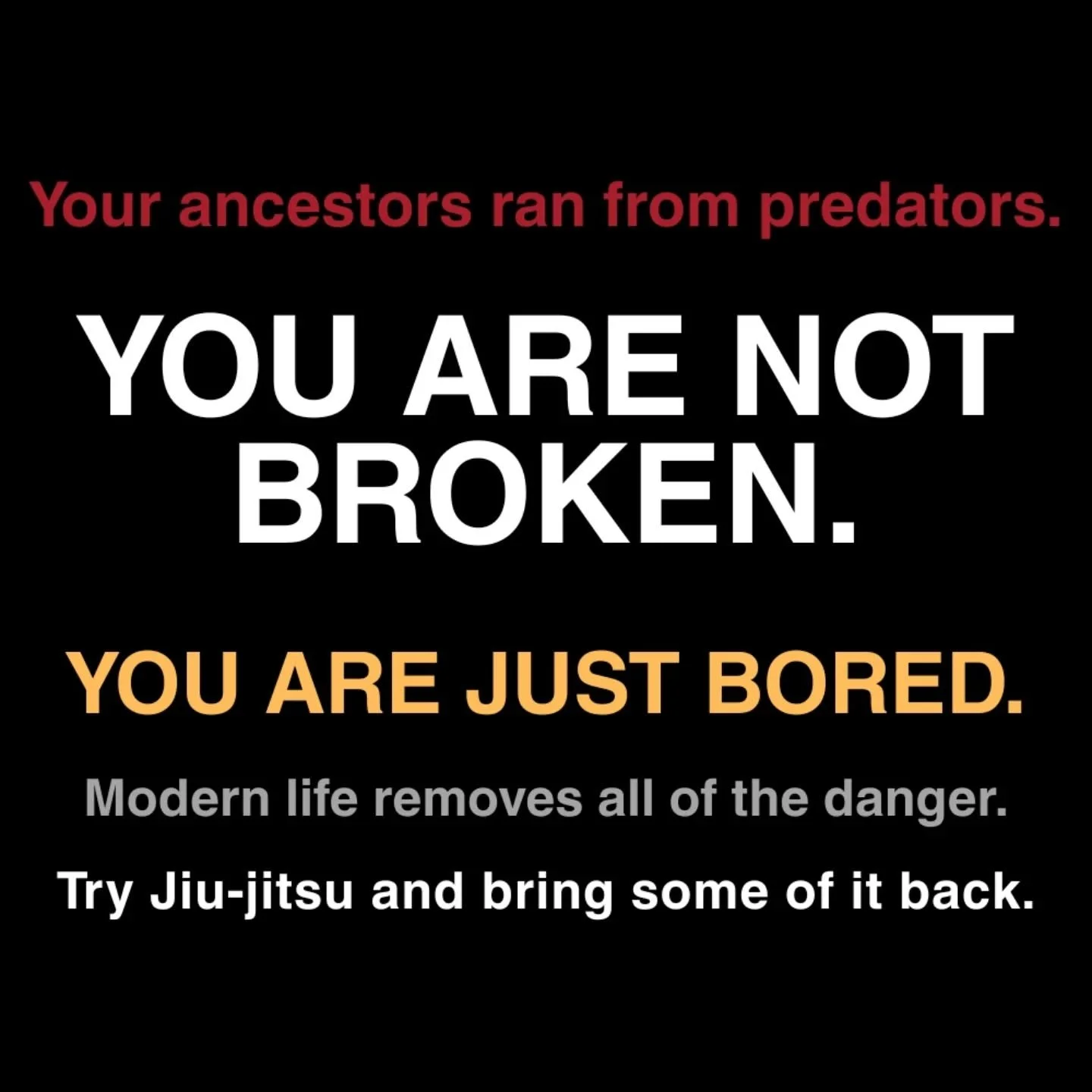 We are not wired to scroll between scrolling sessions.

In order to make a change we need to take action. Not every action is perfect but any is better than no action. 

Trying jiu jitsu might not be right for you but you'll never find that you're th