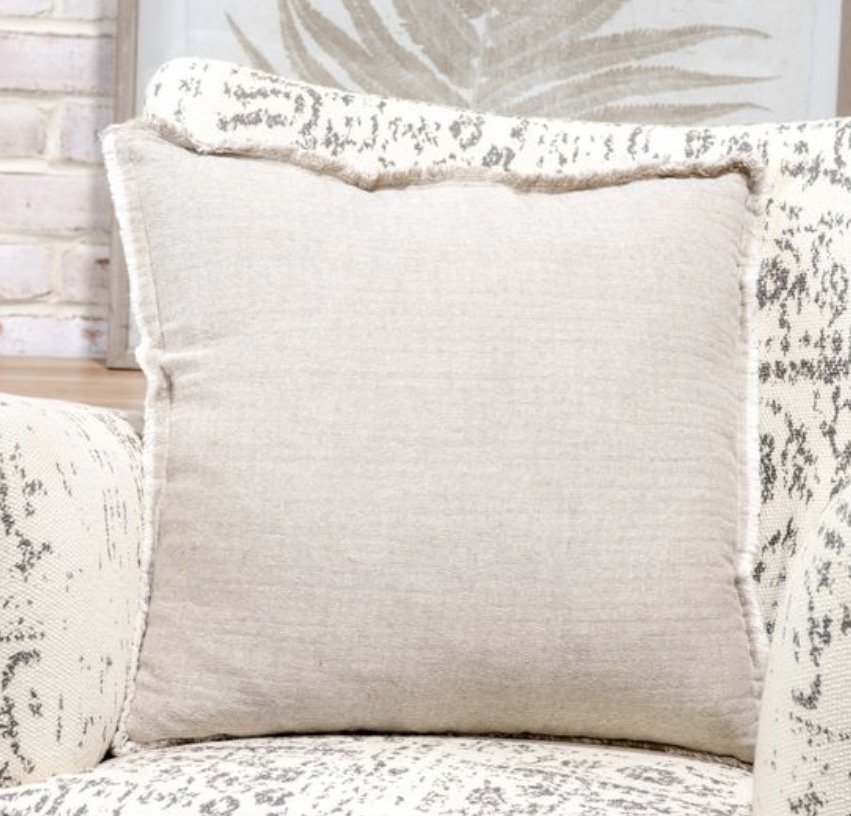 Beige Cotton Pillow