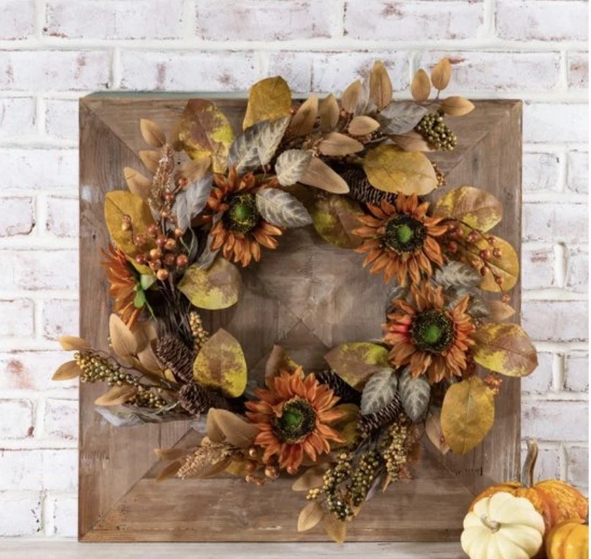 Orange Sunflower Wreath
