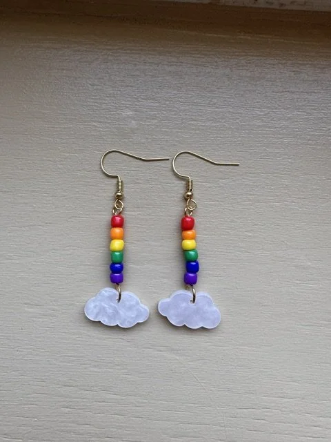 Pride Rainbow Fishhook Earrings