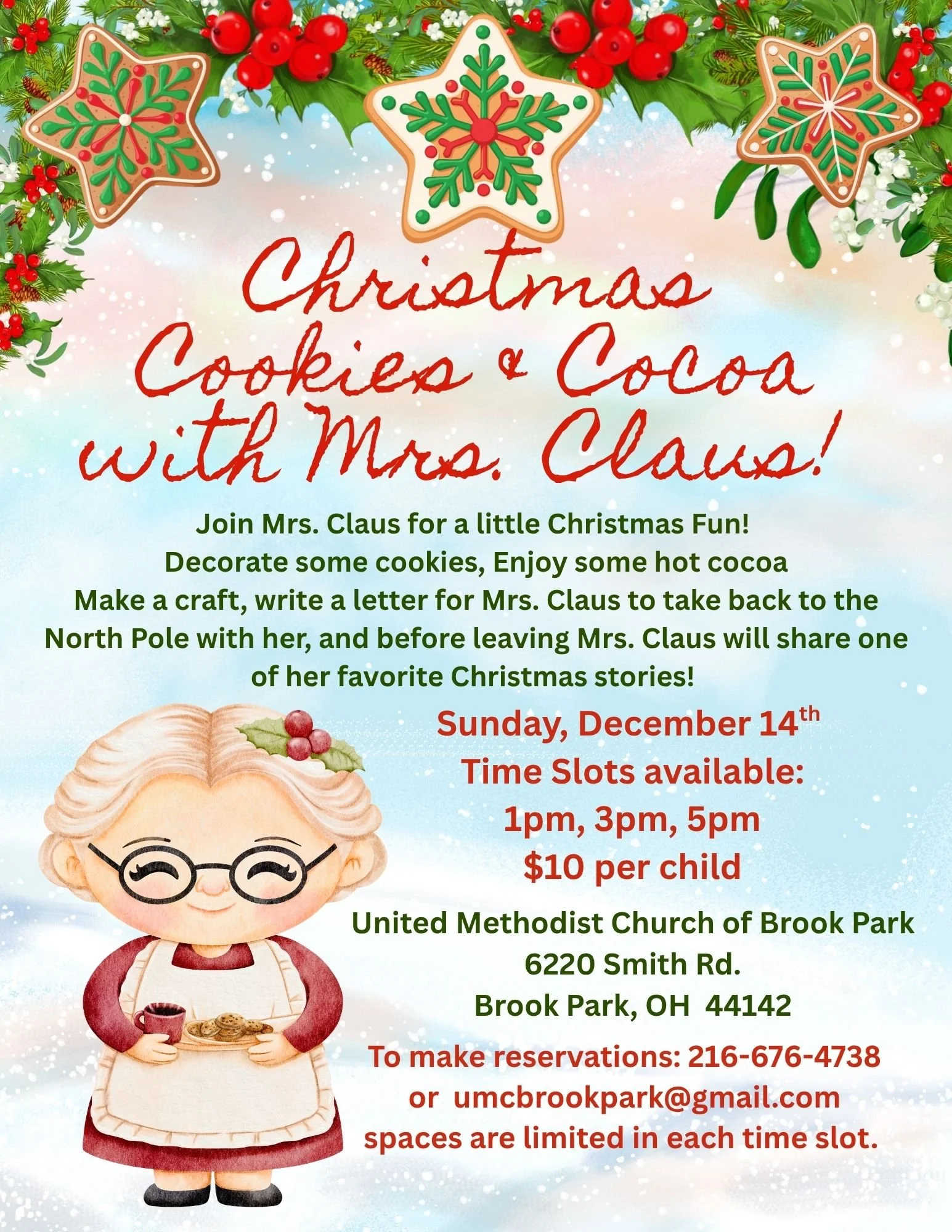 Christmas Cookies & Cocoa with Mrs. Claus