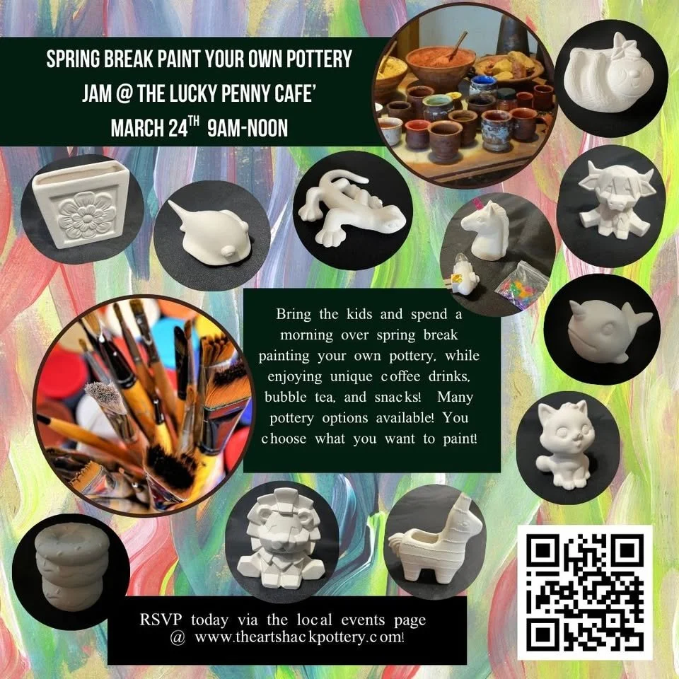 Spring Break Paint Your Own Pottery Jam