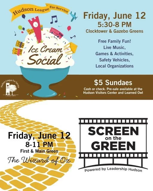 Hudson League for Service Ice Cream Social & Screen on the Green