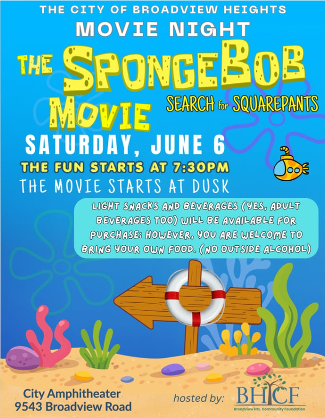 City of Broadview Heights Movie Night: The Spongebob Movie