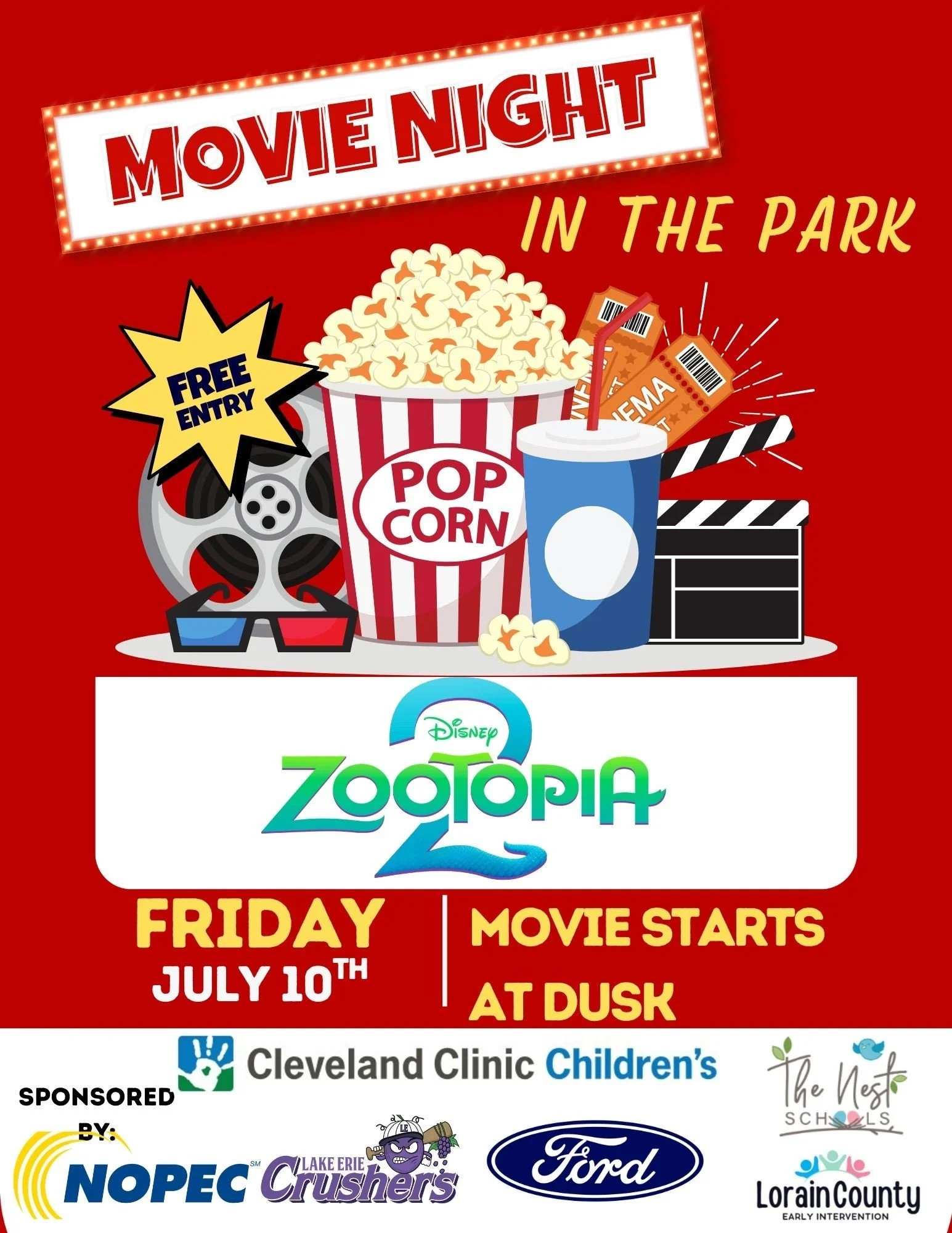Avon Movie Night in the Park: Zootopia 2