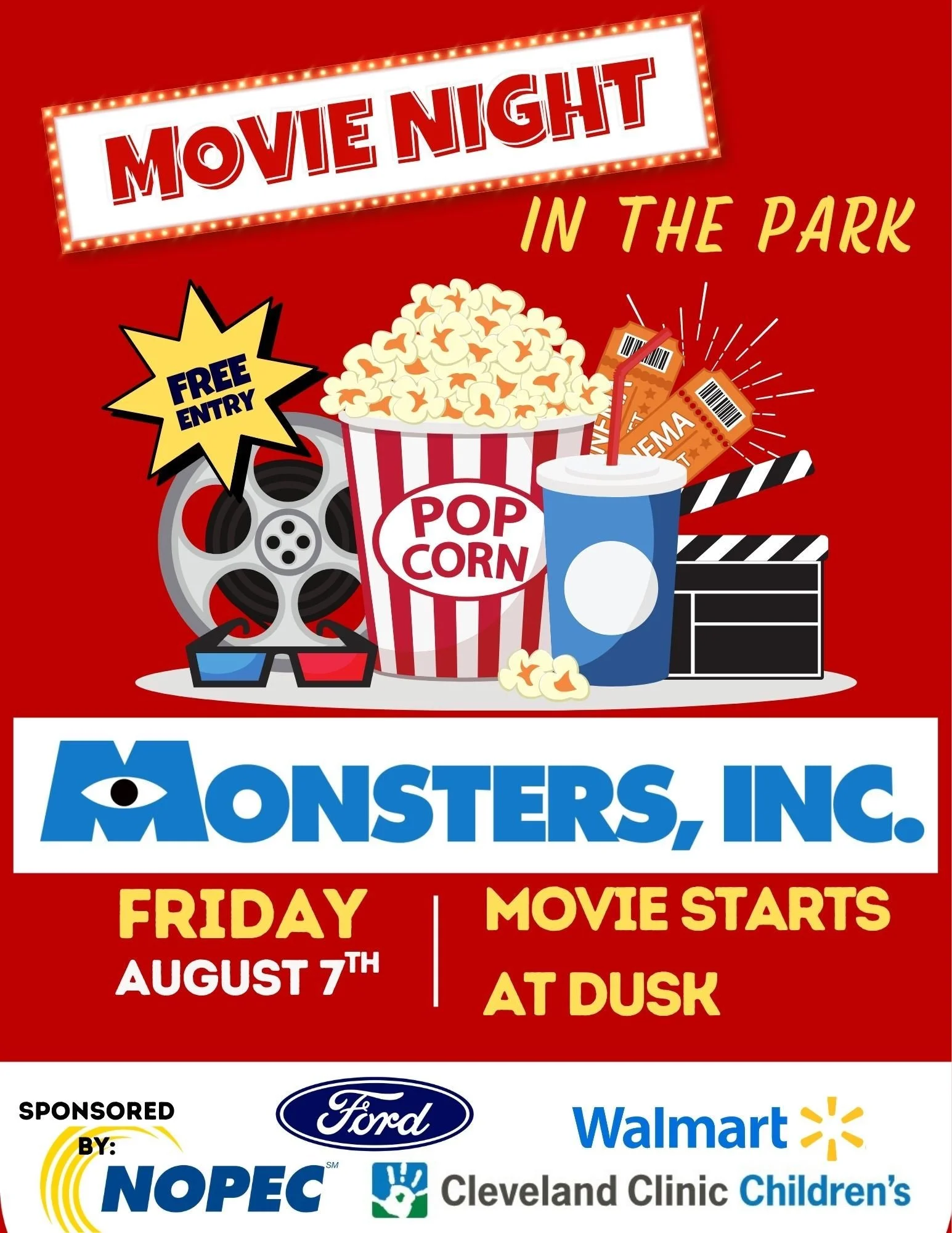 Avon Movie Night in the Park: Monsters, Inc.