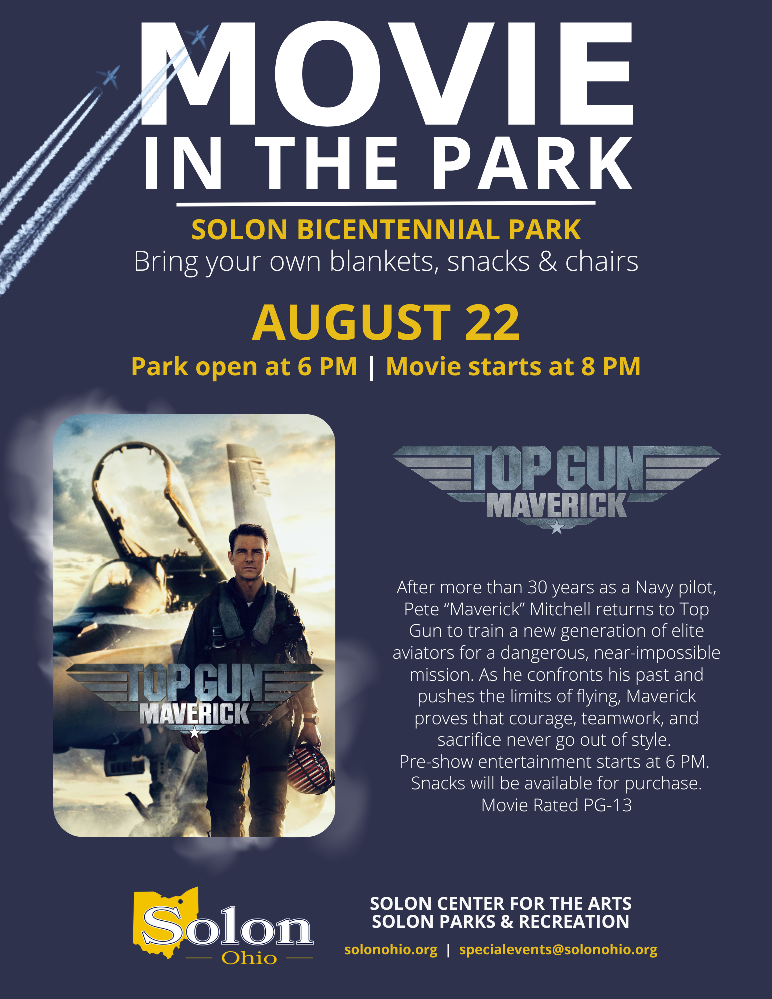  Movie in the Park | TOP GUN: Maverick (PG-13)