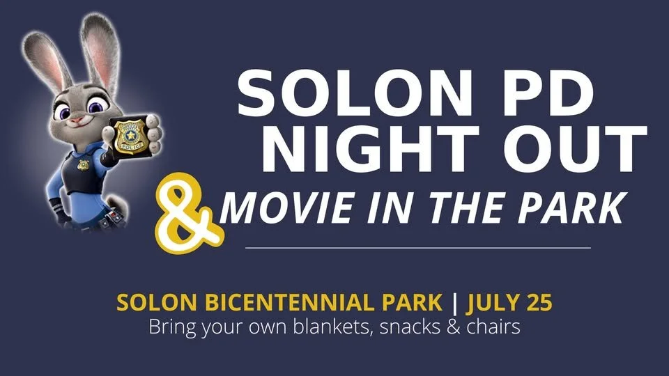 Solon PD Night Out &amp; Movie in the Park: Zootopia 2