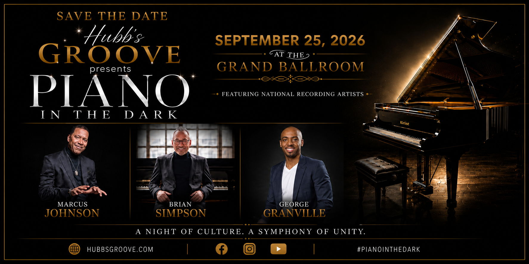Piano In The Dark featuring Brian Simpson, Marcus Johnson, George Granville In Candle Light