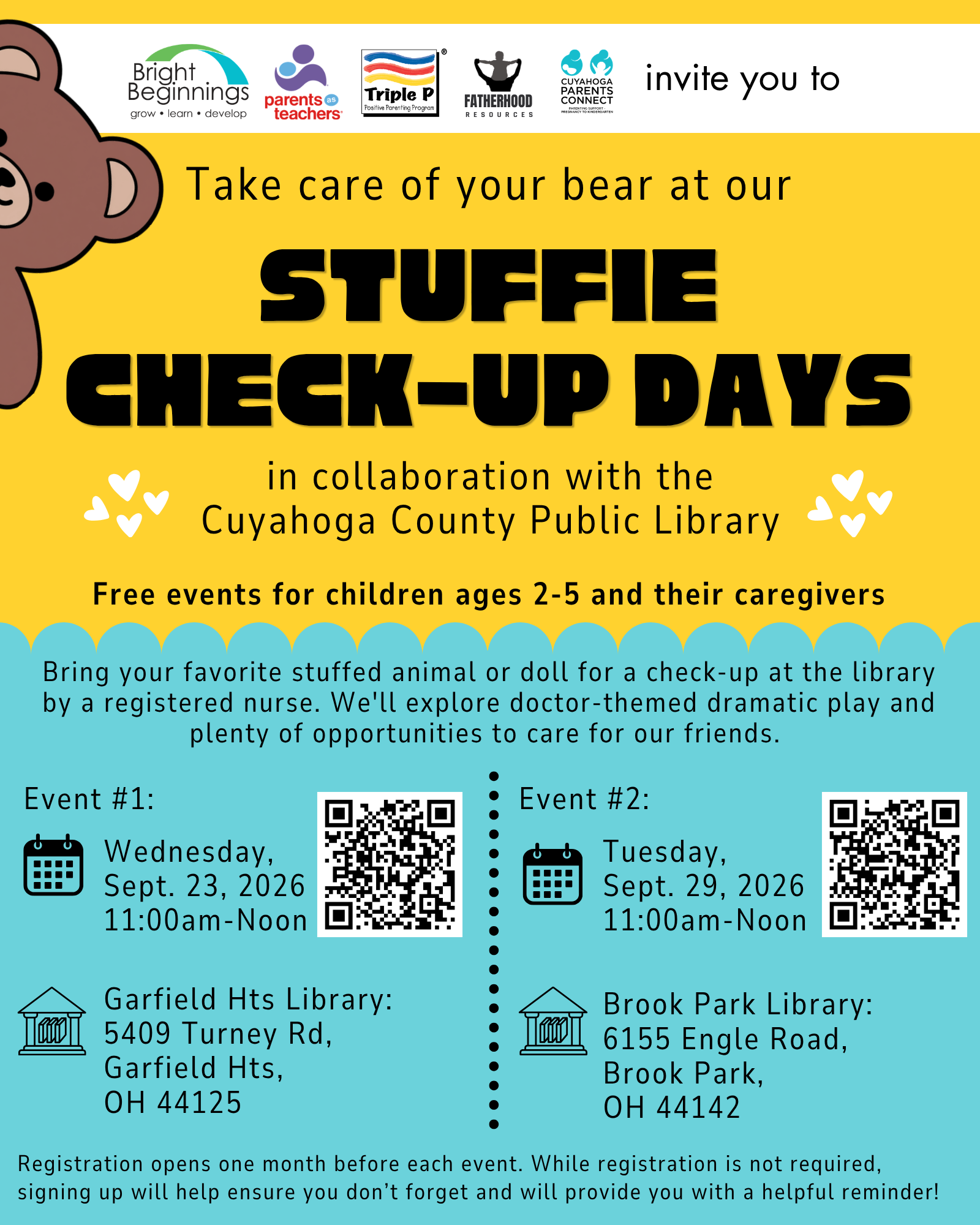  Stuffie Check-Up Day: Brook Park Library