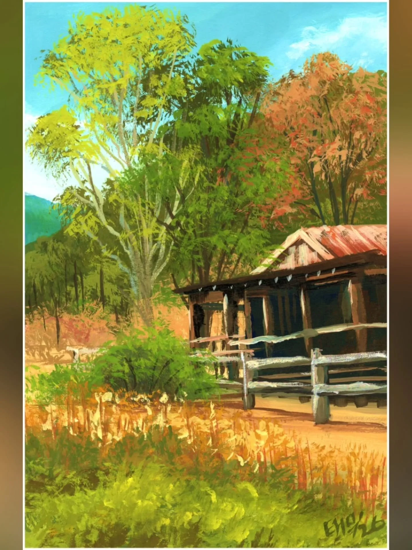 A gouache painting from a camping trip out to Glenrock. The aged wood and grasses were so beautiful to capture against the mountains of the valley.
.
.
.
#gouacheart #gouachepainting #artaccount #landscapes #artist